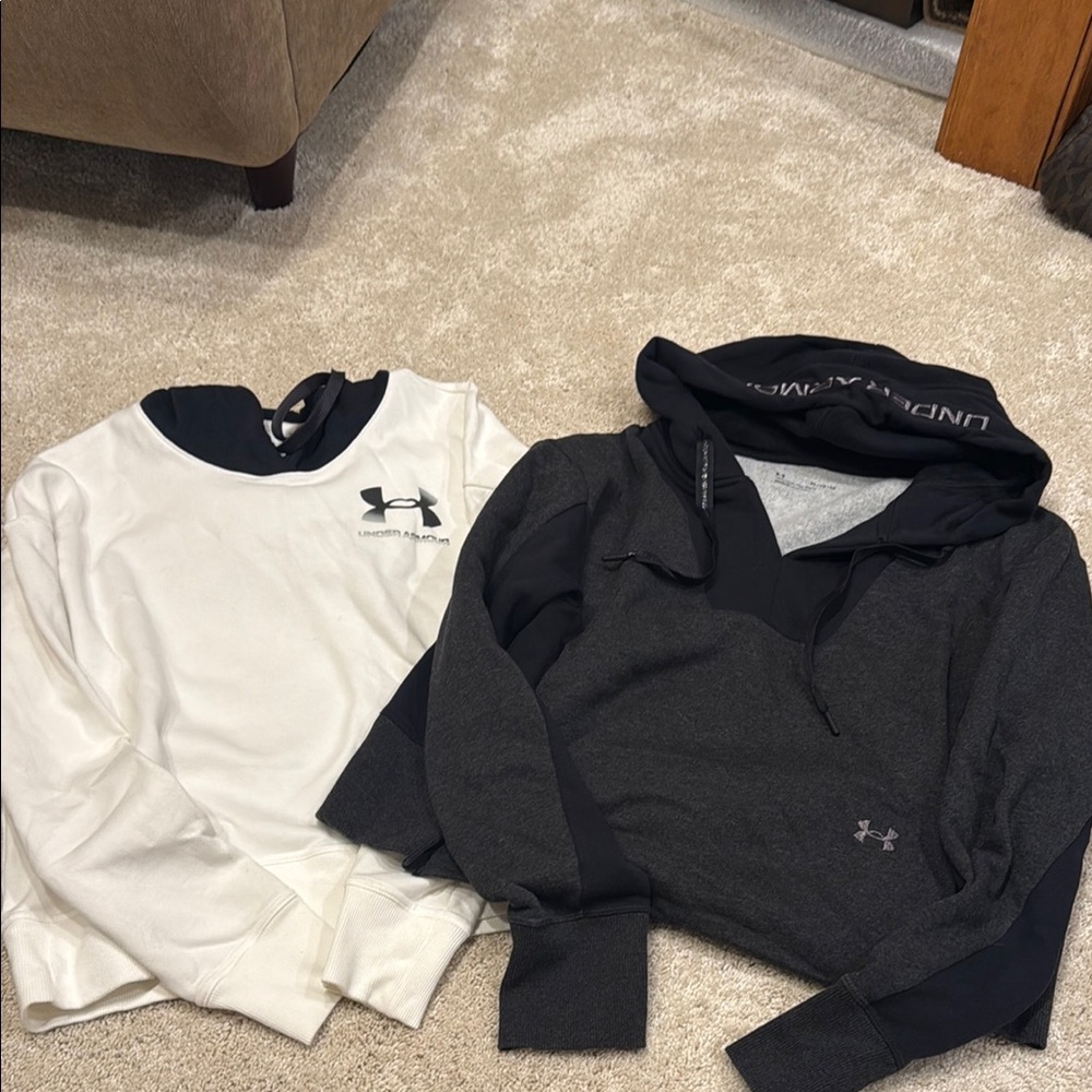 Under Armour Black and White Hoodies